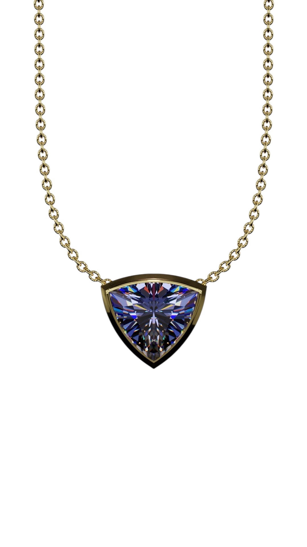 Bezel Solitaire Tanzanite Pendant
