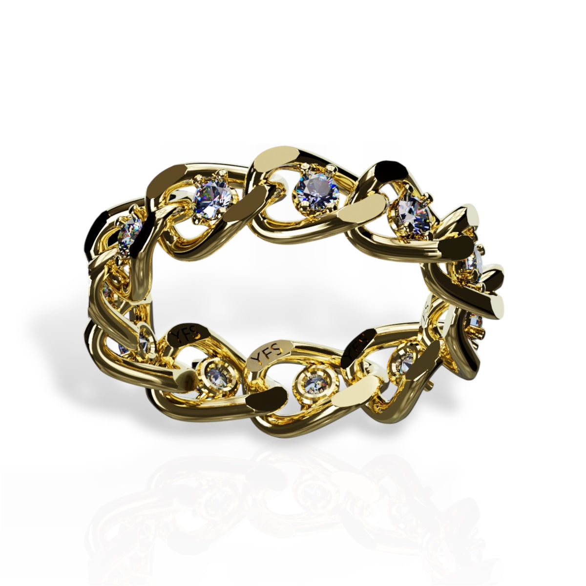 Tanzanite Eternity Cuban Link Band