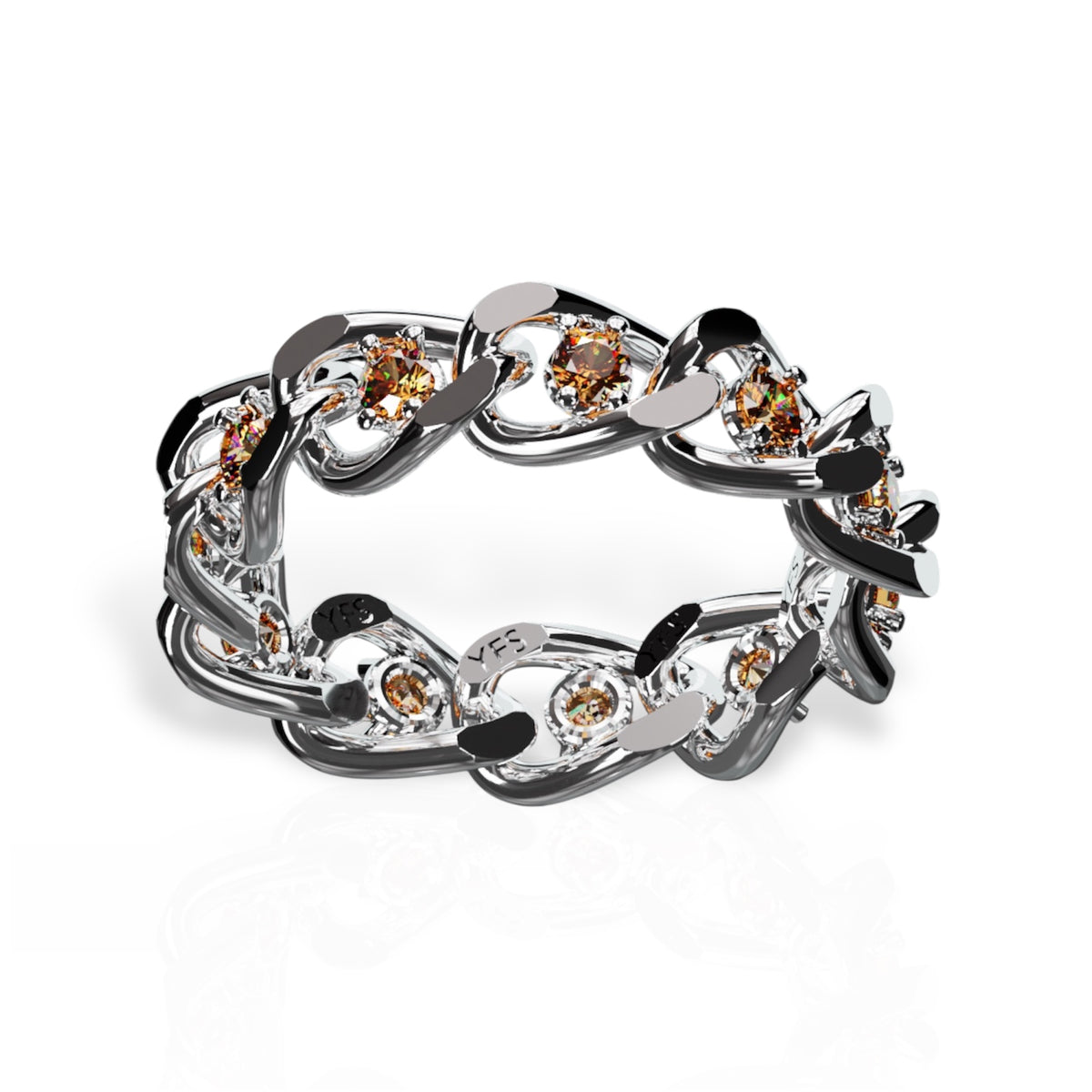 Citrine Eternity Cuban Link Band