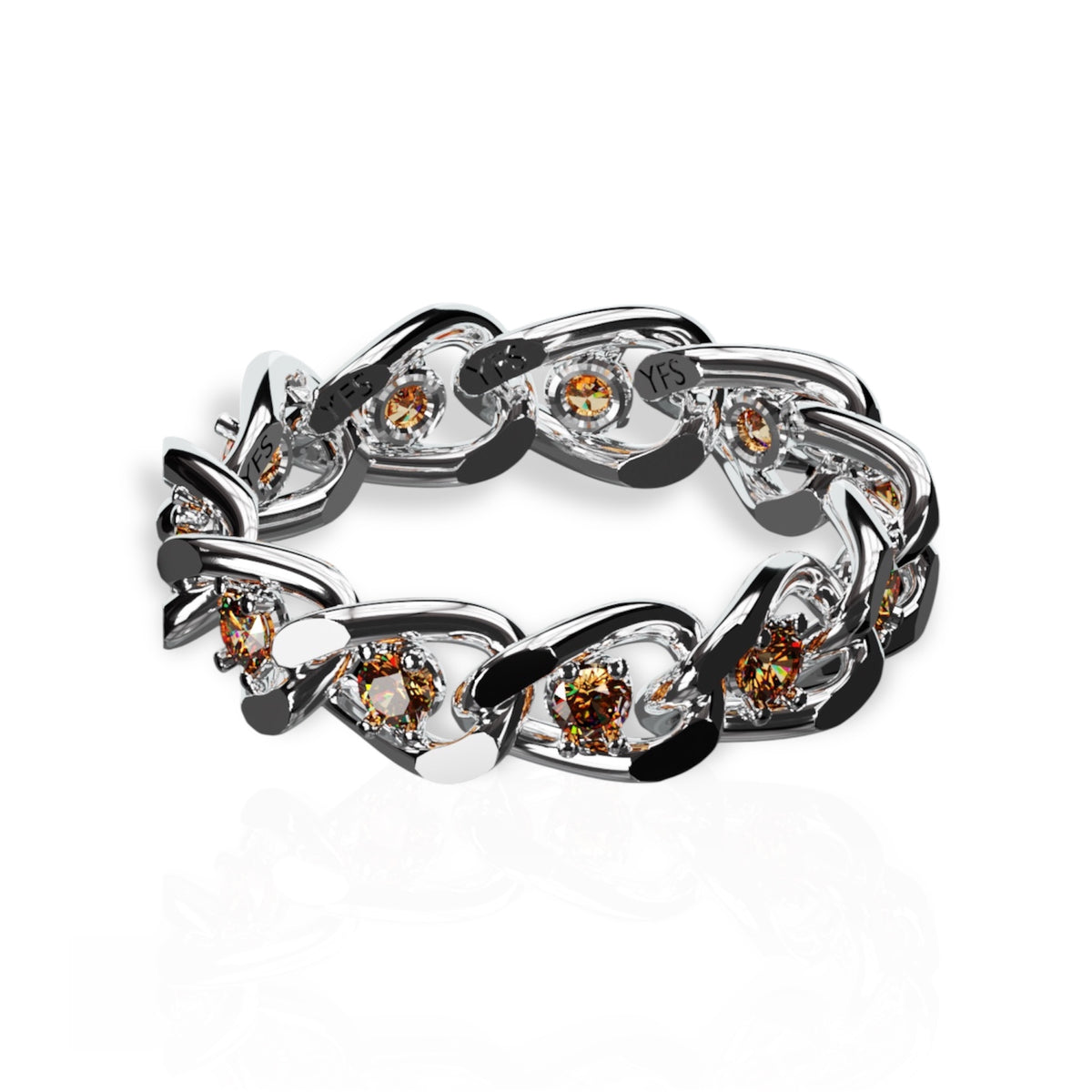 Citrine Eternity Cuban Link Band