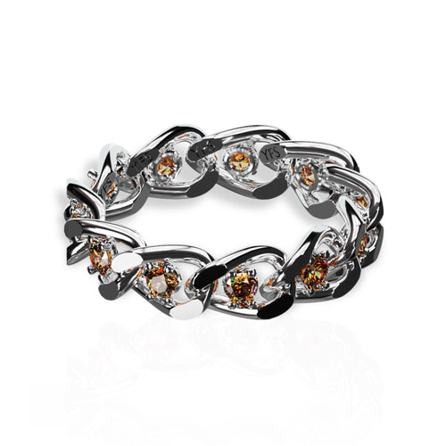 Citrine Eternity Cuban Link Band