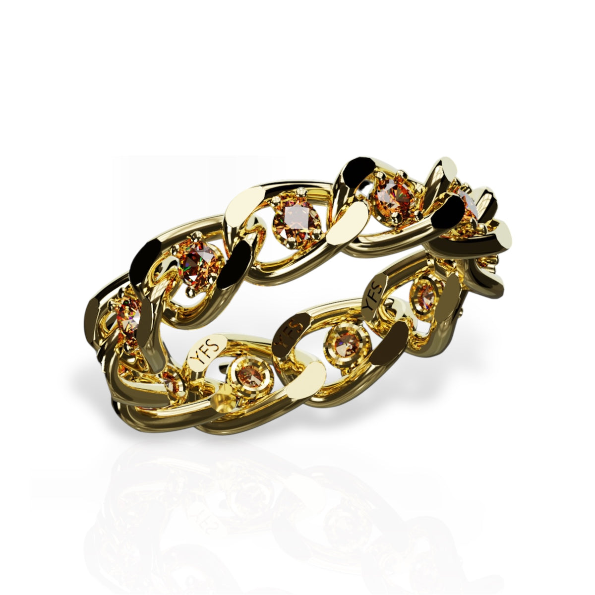 Citrine Eternity Cuban Link Band