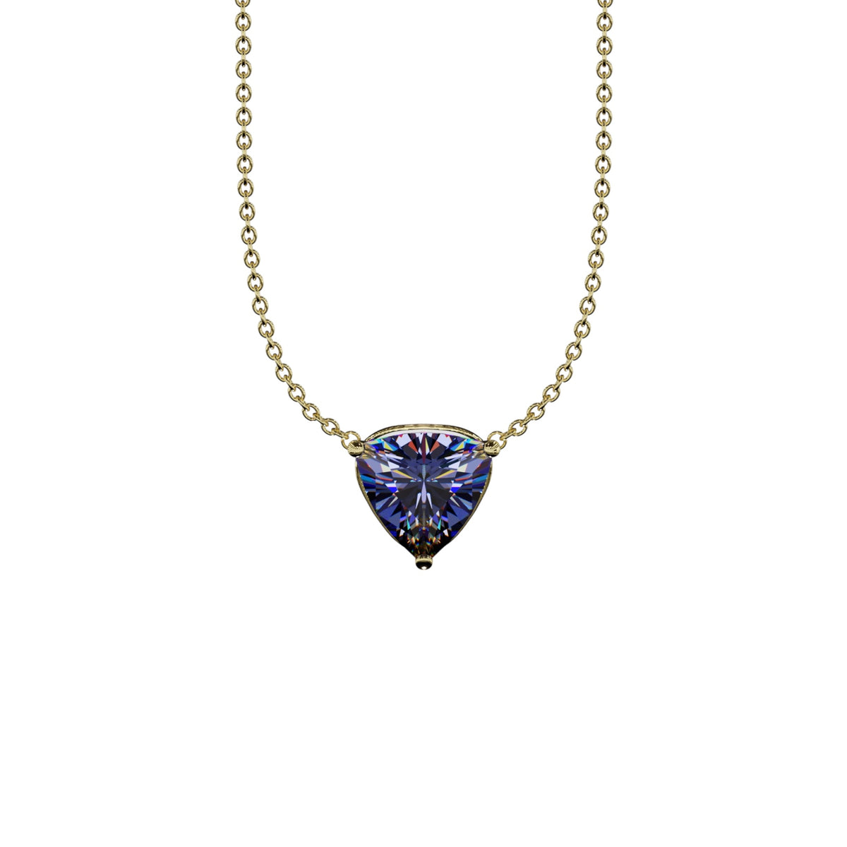 Floating Solitaire Tanzanite Pendant