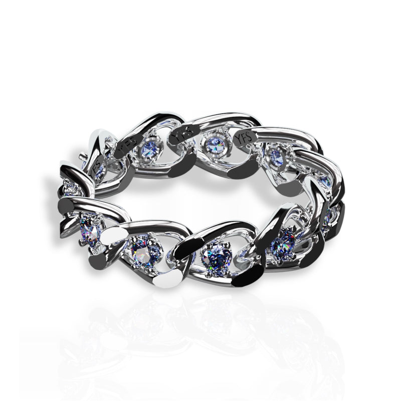 Tanzanite Eternity Cuban Link Band