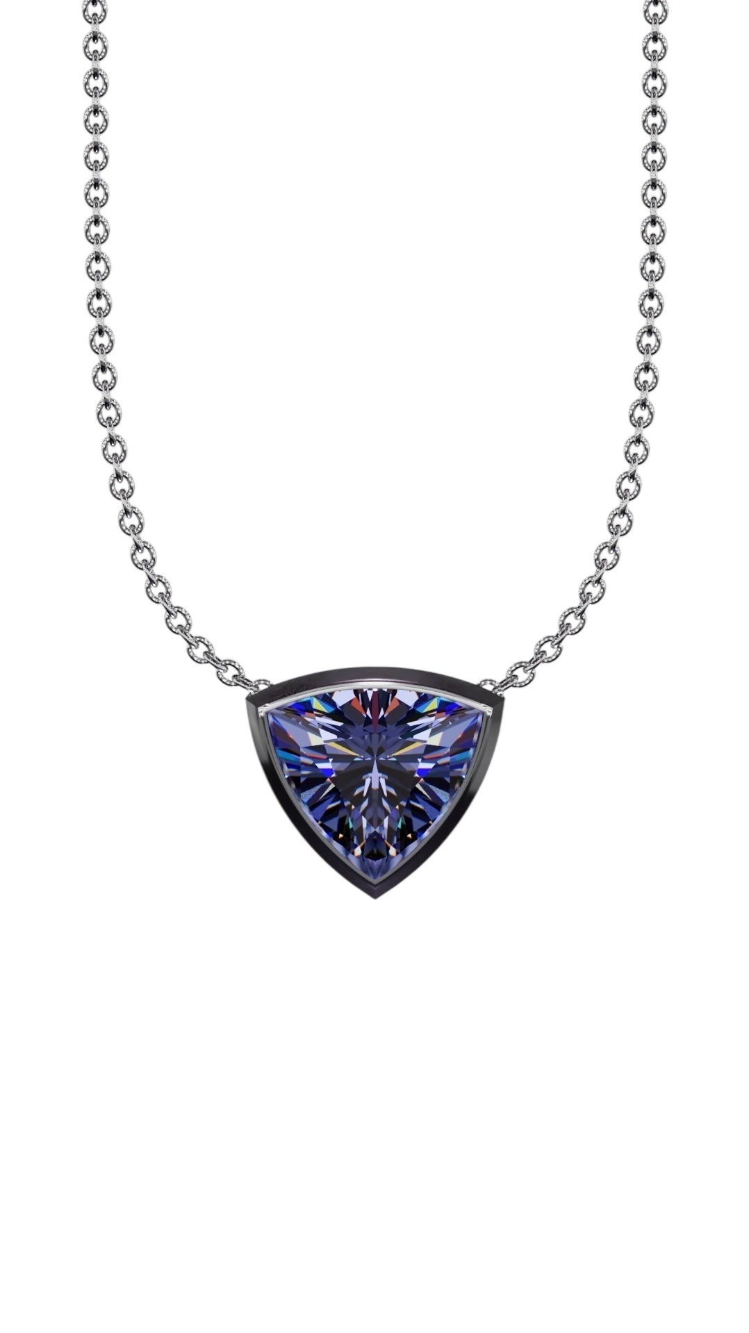 Bezel Solitaire Tanzanite Pendant
