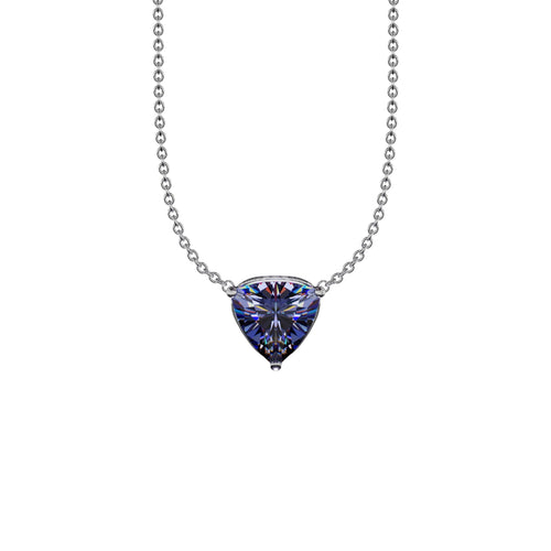 Floating Solitaire Tanzanite Pendant