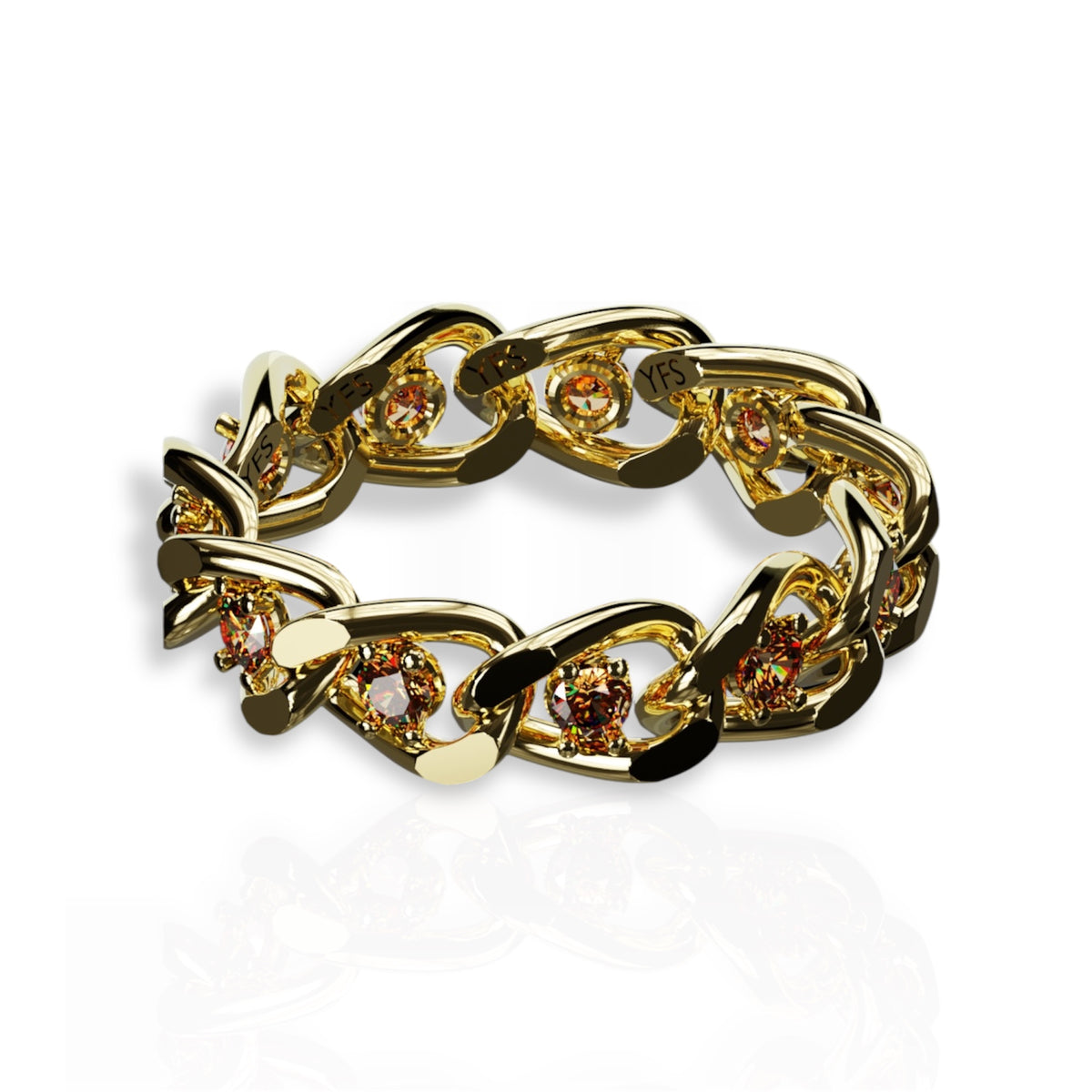 Citrine Eternity Cuban Link Band