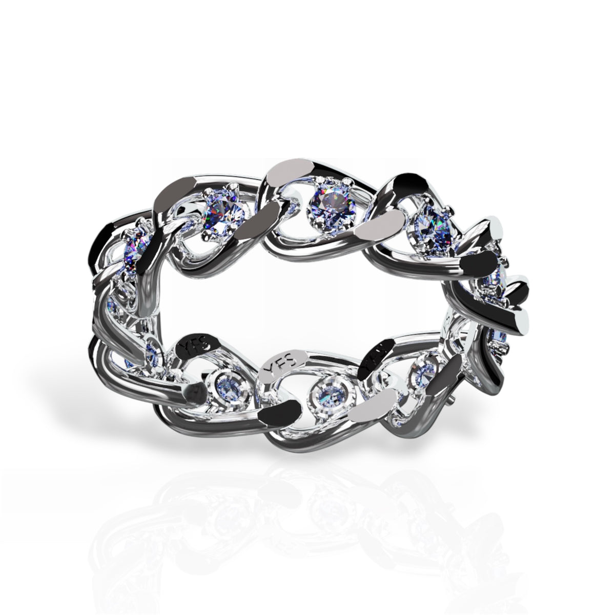 Tanzanite Eternity Cuban Link Band