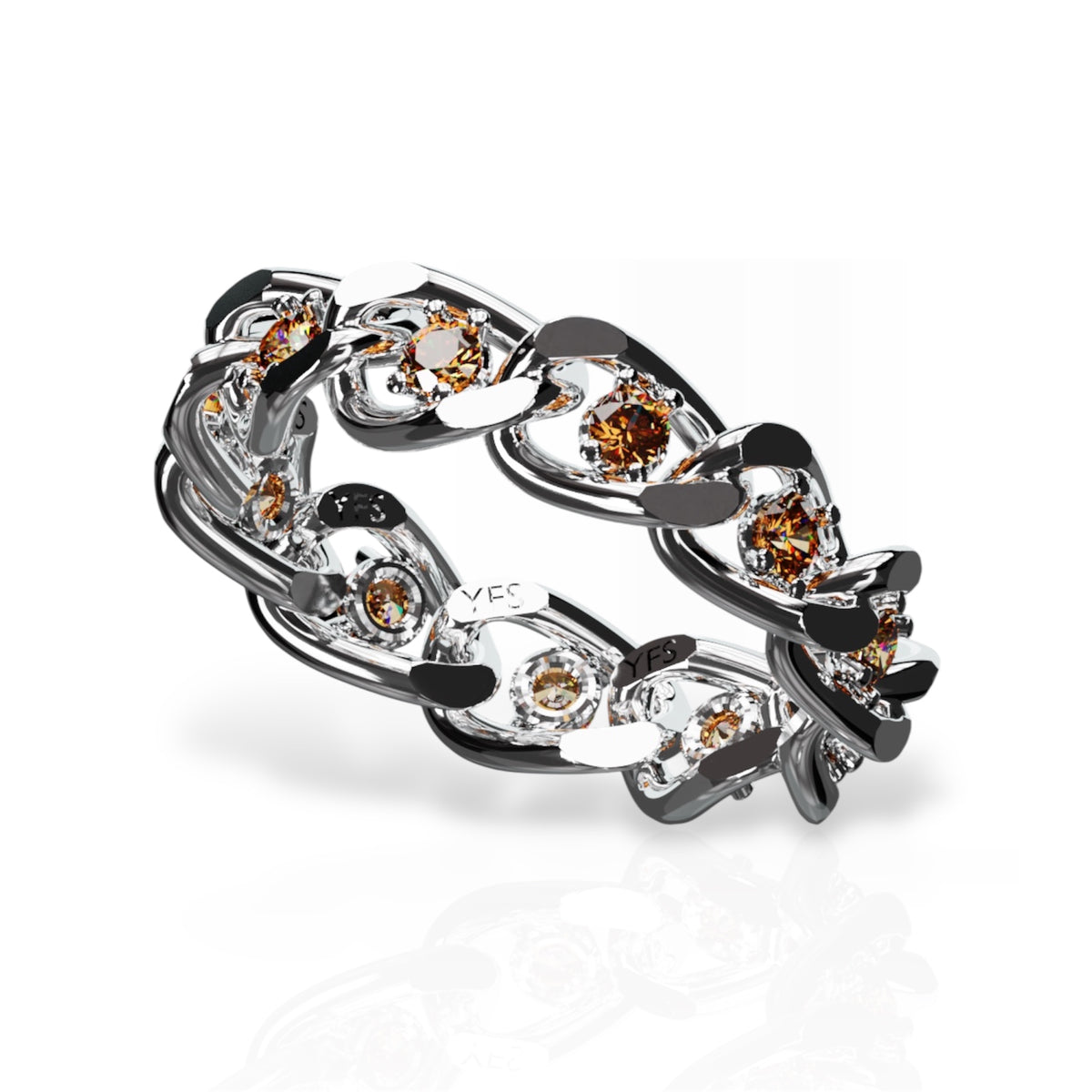 Citrine Eternity Cuban Link Band