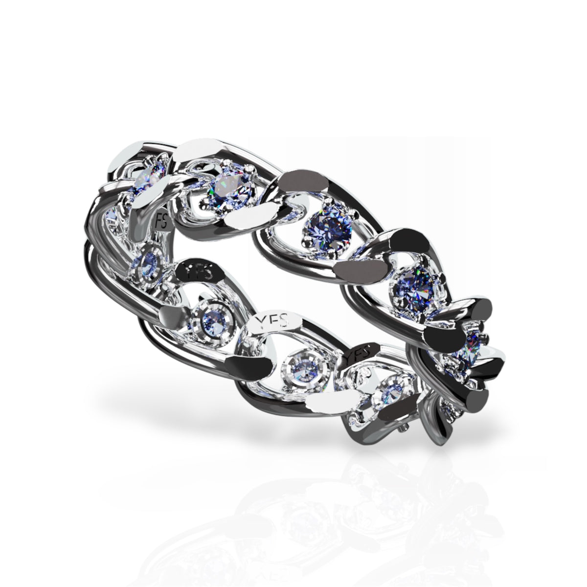 Tanzanite Eternity Cuban Link Band