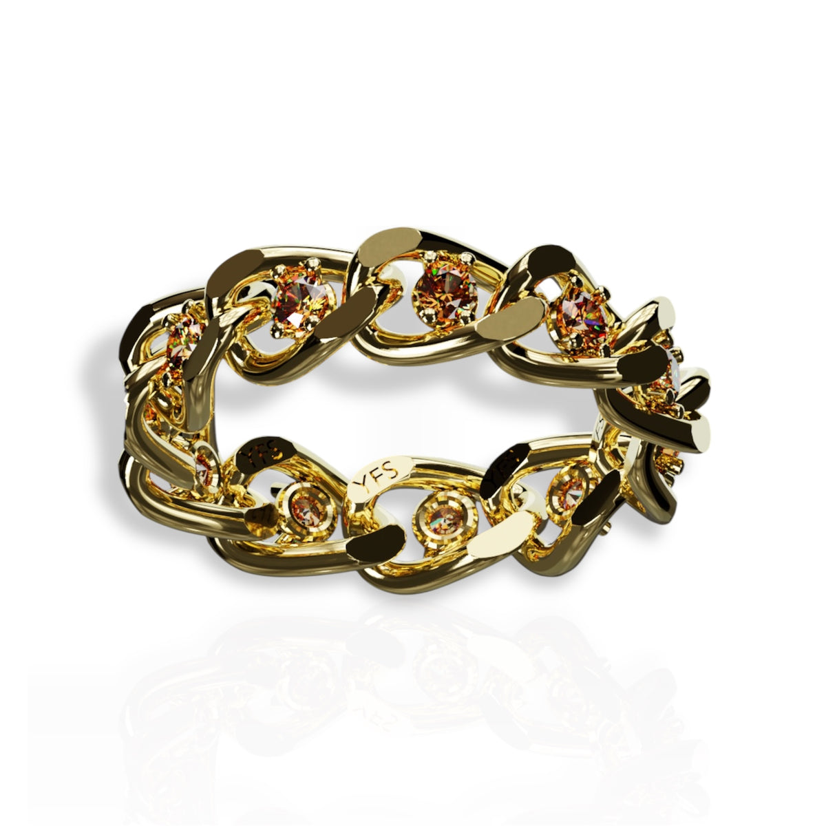 Citrine Eternity Cuban Link Band