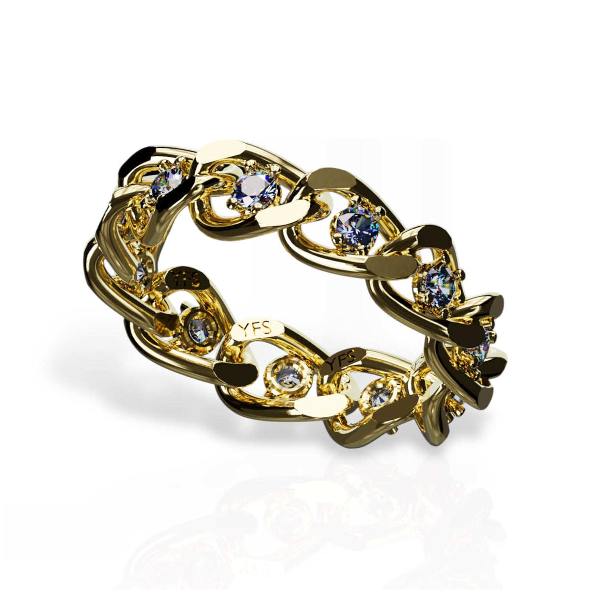 Tanzanite Eternity Cuban Link Band