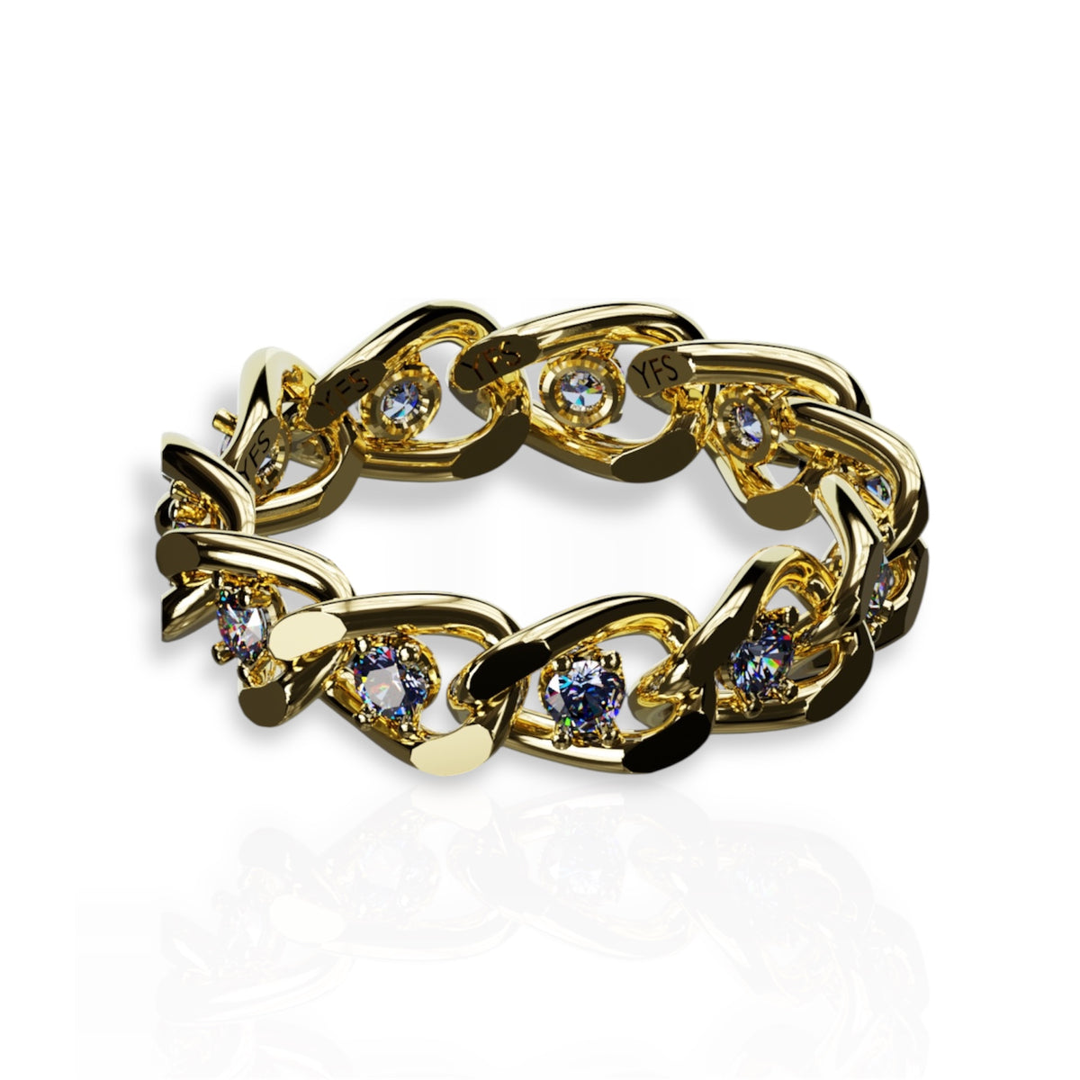 Tanzanite Eternity Cuban Link Band