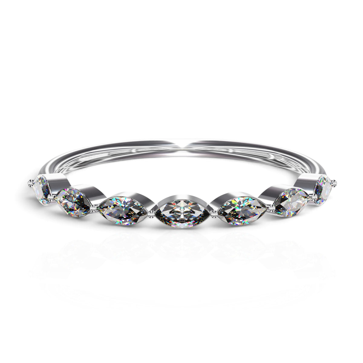 YFS Designs Maritza 1.5mm band featuring 0.37ct total weight round lab-grown diamonds in a polished silver setting.