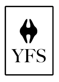 the yfs logo on a white background