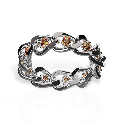 Citrine Eternity Cuban Link Band
