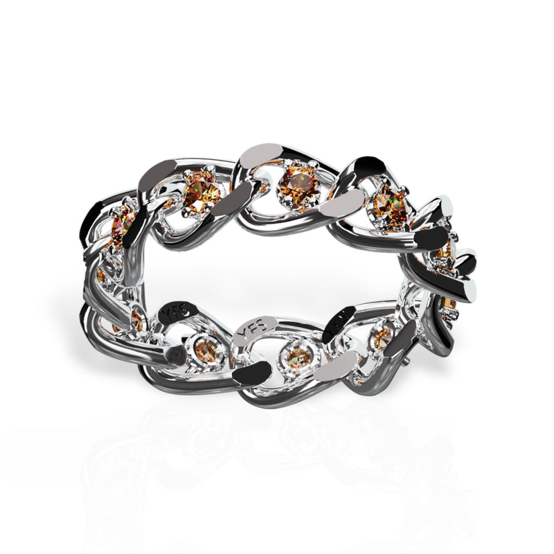 Citrine Eternity Cuban Link Band