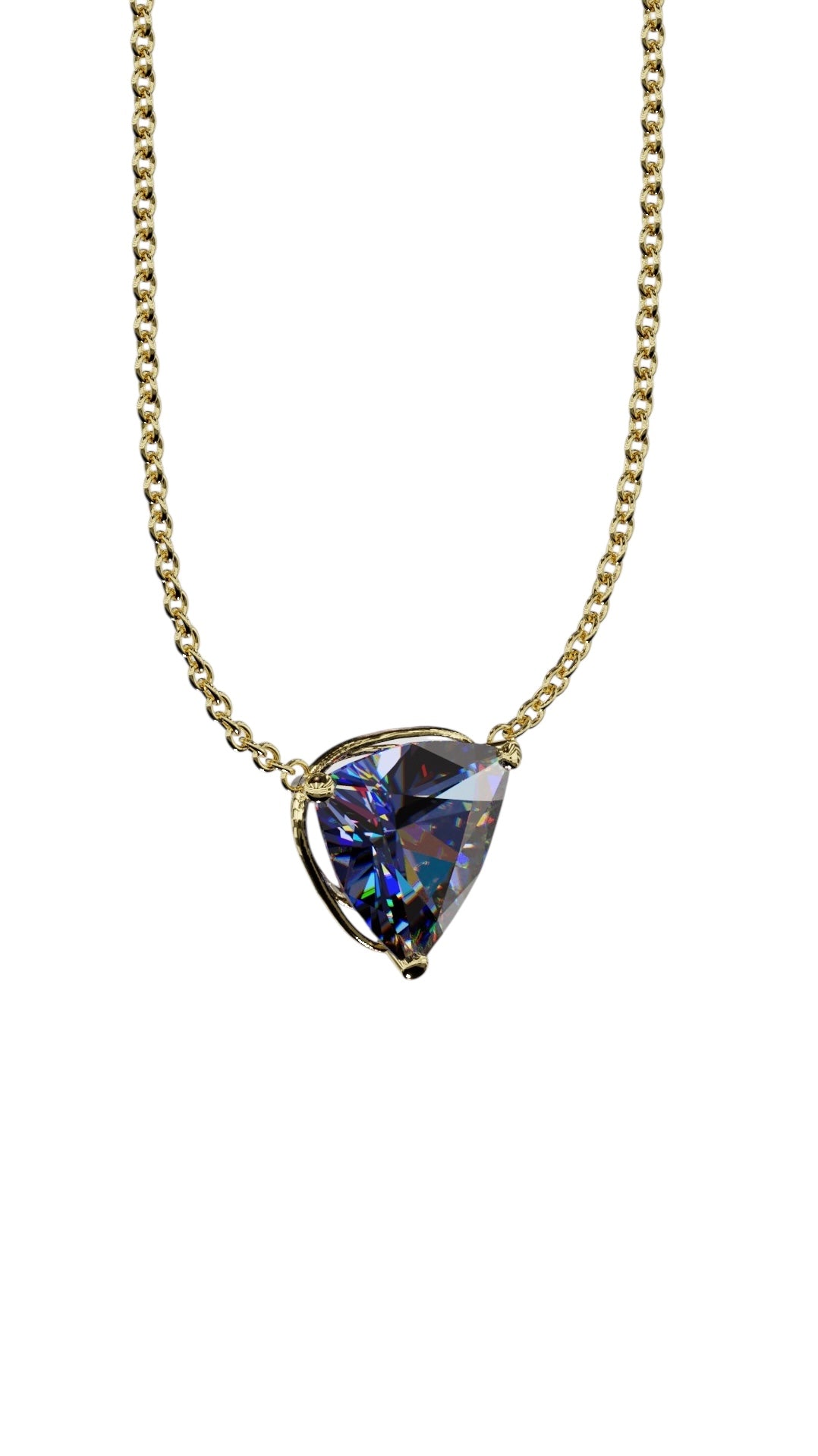 Floating Solitaire Tanzanite Pendant