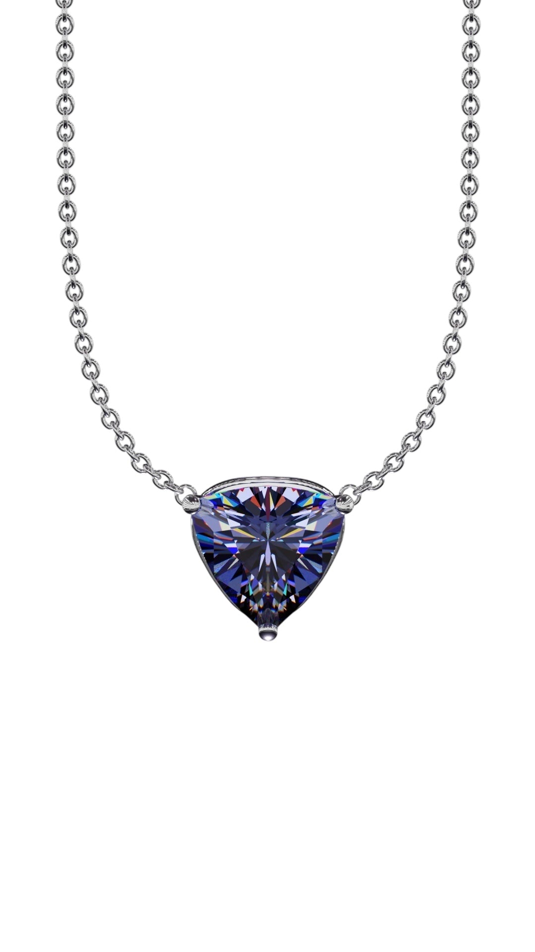 Floating Solitaire Tanzanite Pendant
