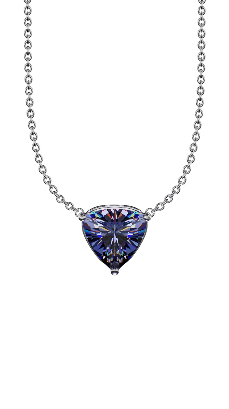 Floating Solitaire Tanzanite Pendant