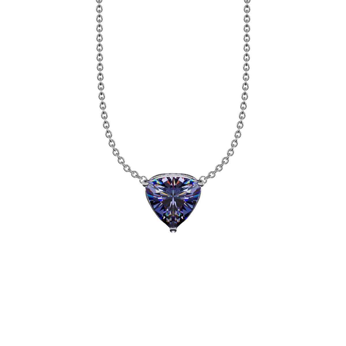 Floating Solitaire Tanzanite Pendant