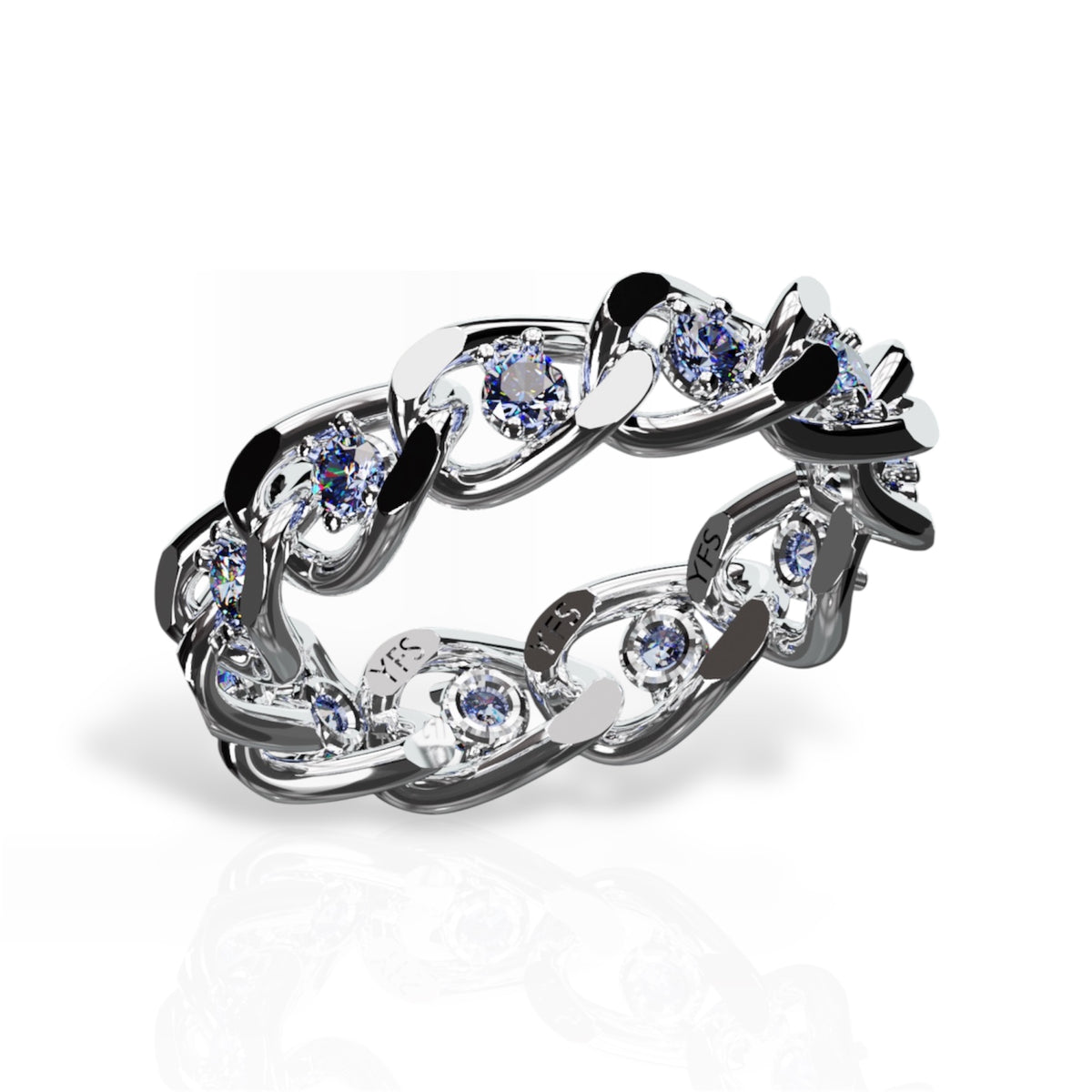 Tanzanite Eternity Cuban Link Band