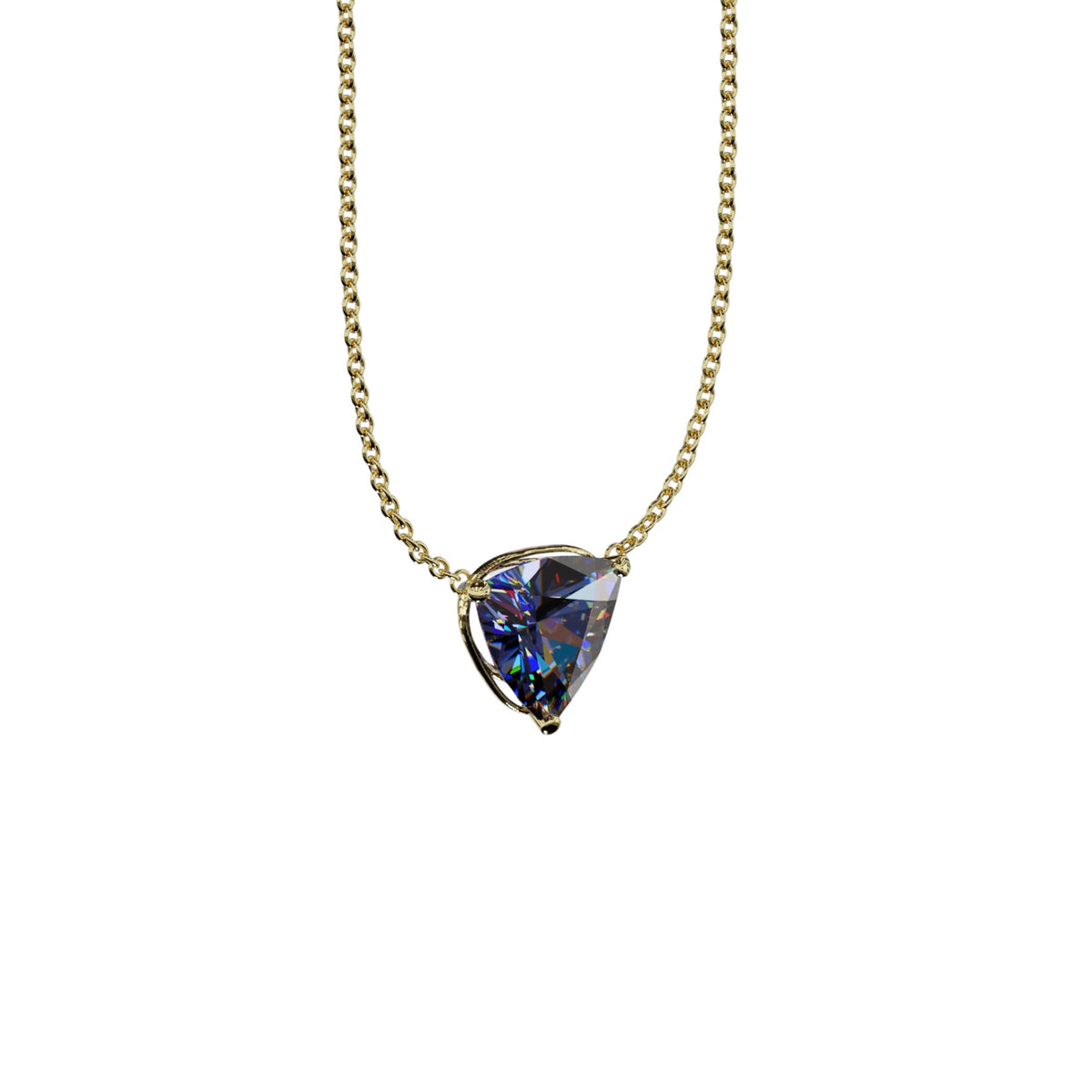 Floating Solitaire Tanzanite Pendant