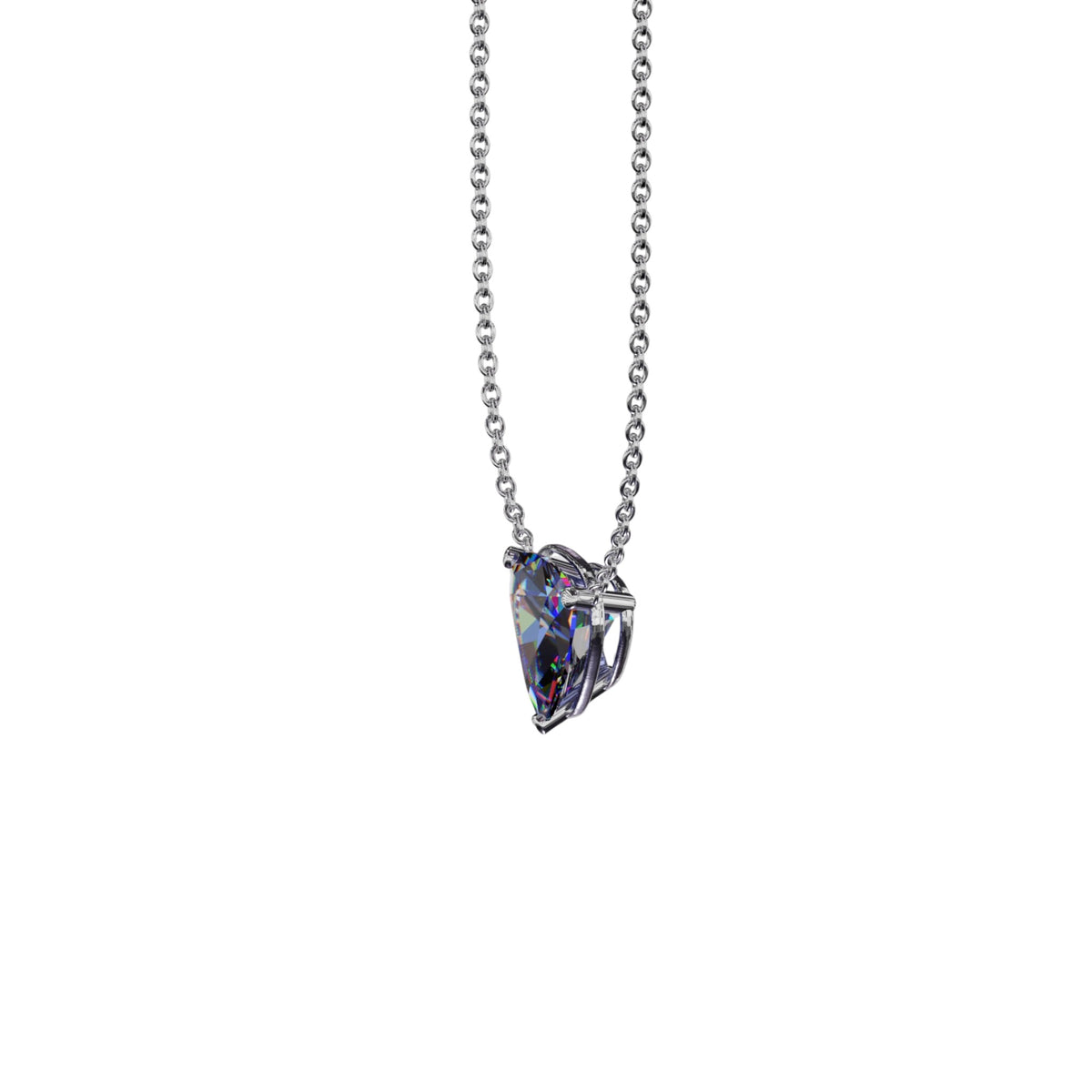 Floating Solitaire Tanzanite Pendant