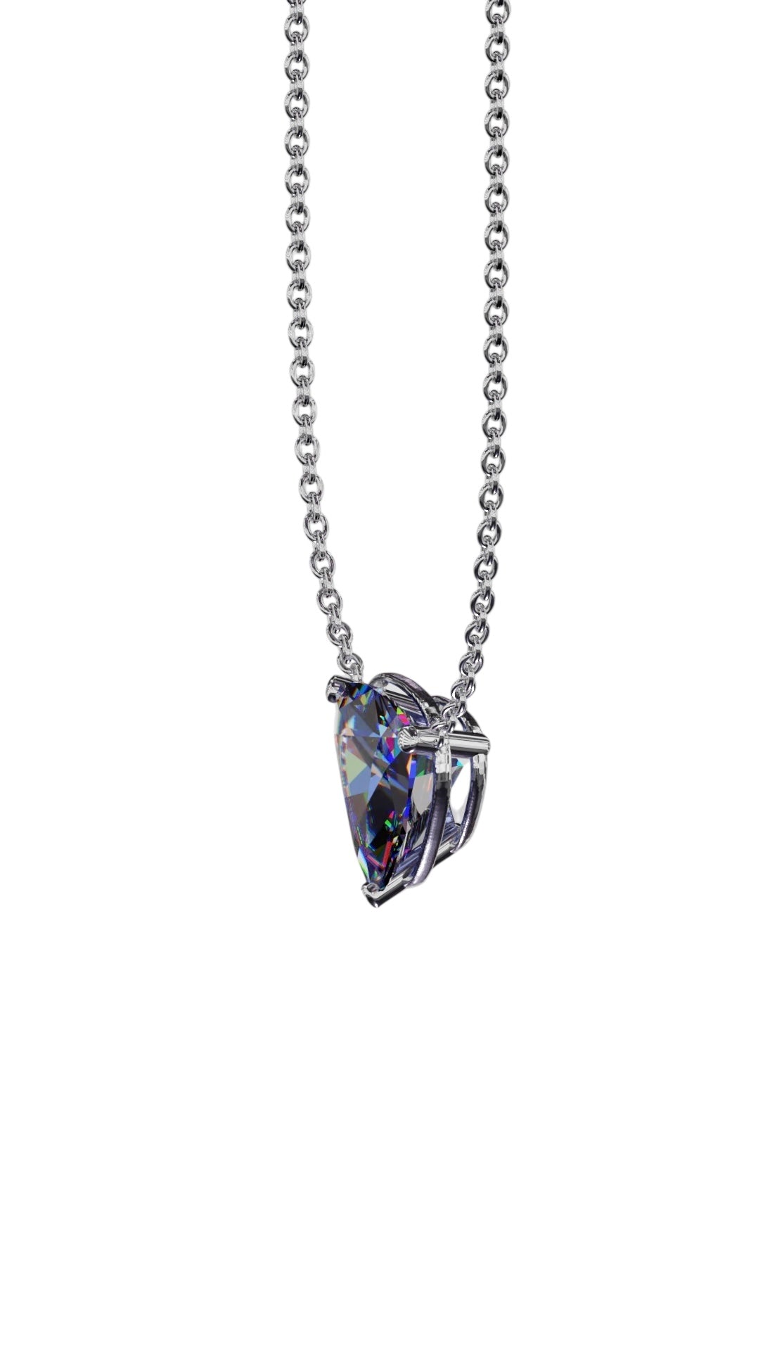 Floating Solitaire Tanzanite Pendant