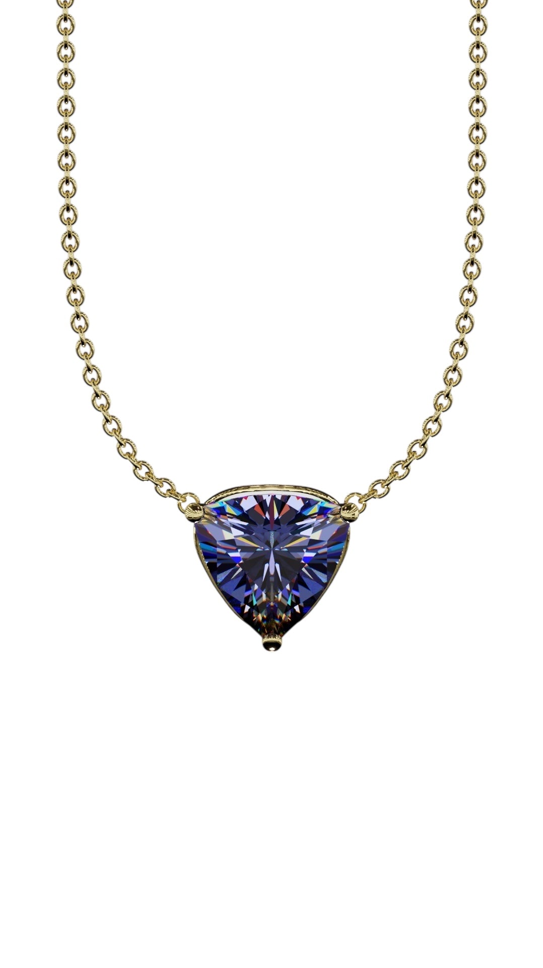 Floating Solitaire Tanzanite Pendant