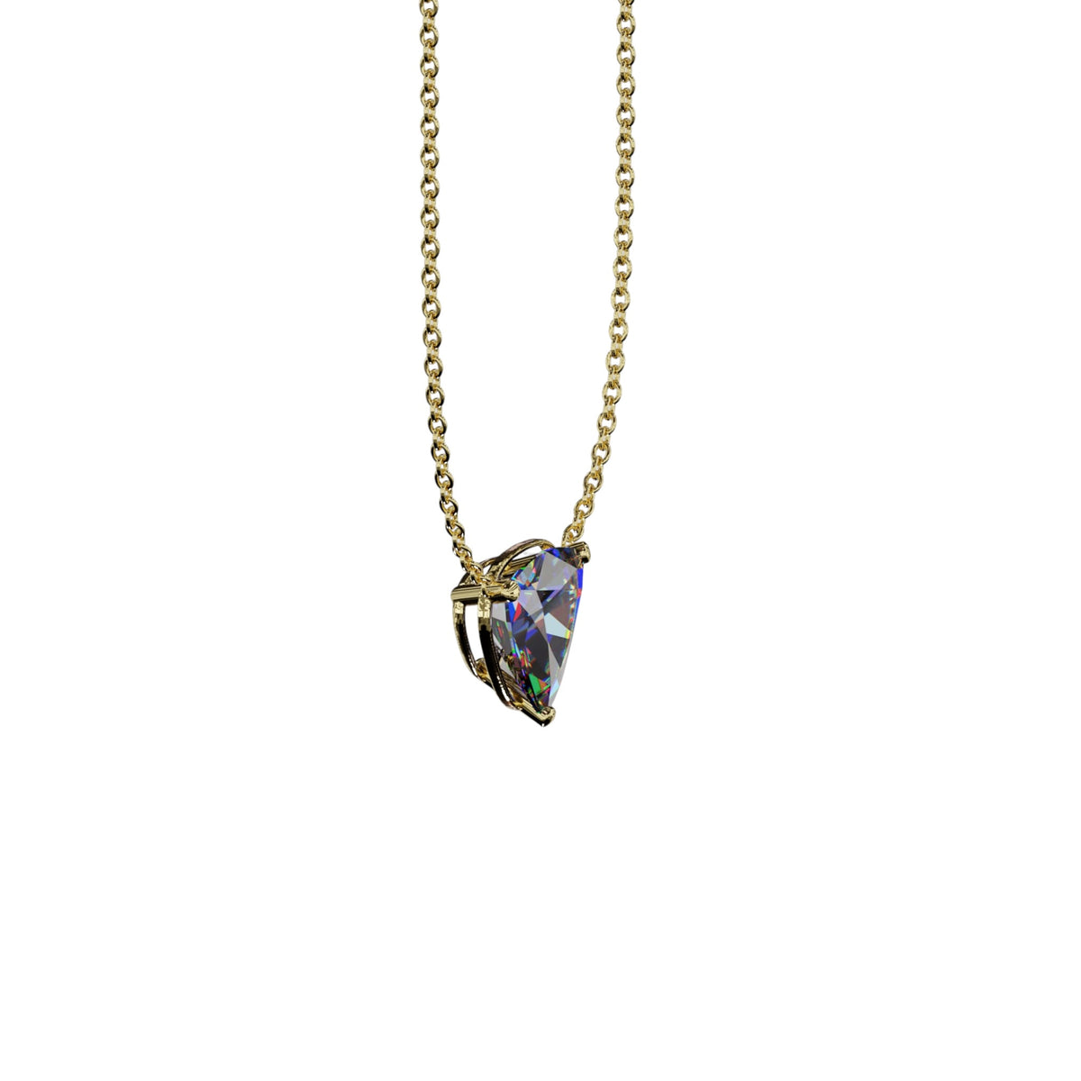 Floating Solitaire Tanzanite Pendant