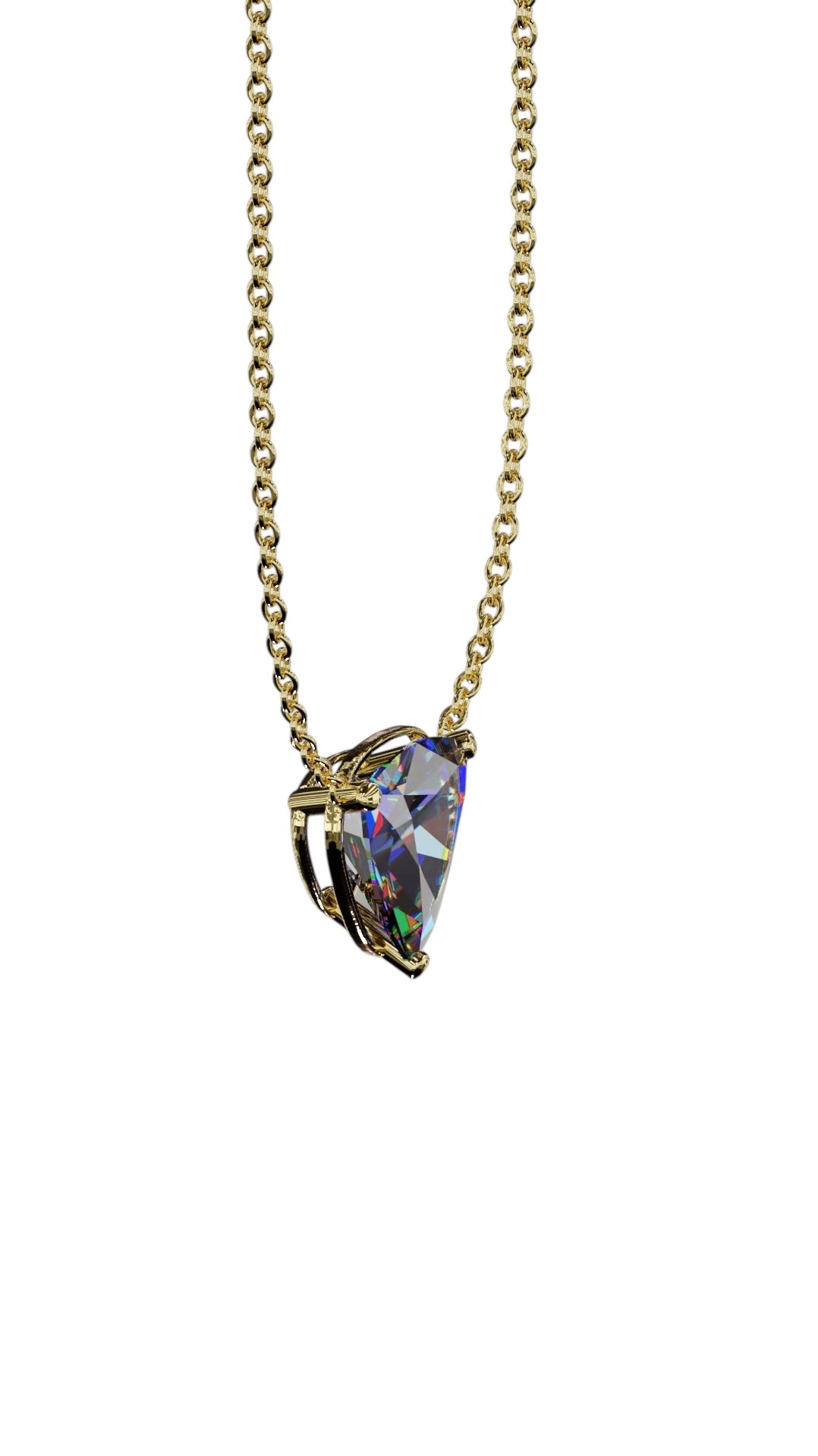 Floating Solitaire Tanzanite Pendant
