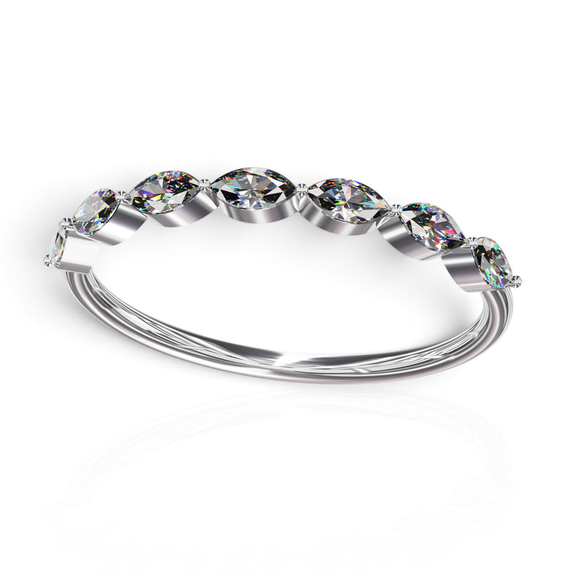 YFS Designs Maritza band featuring 0.37ct total weight lab-grown round diamonds set in a 1.5mm polished metal band.